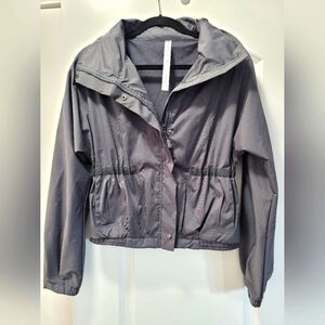 Lululemon grey hooded jacket, size 4